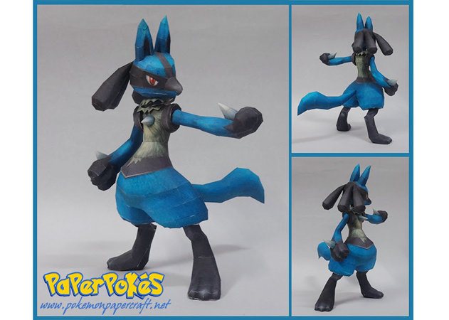 Pokemon Mega Lucario ver 2  Kit168 Đồ Chơi Mô Hình Giấy Download Miễn Phí   Free Papercraft Toy