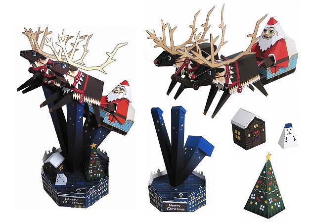 santa-claus-in-his-sleigh -kit168.com
