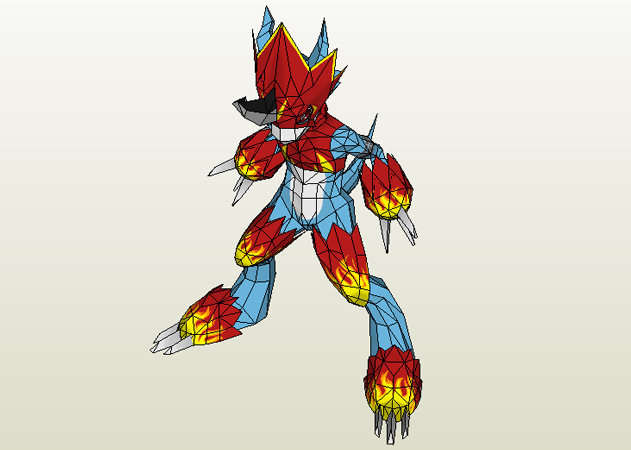 Digimon Flamedramon - Kit168 - Shop Đồ Chơi Mô Hình Giấy Papercraft Toy