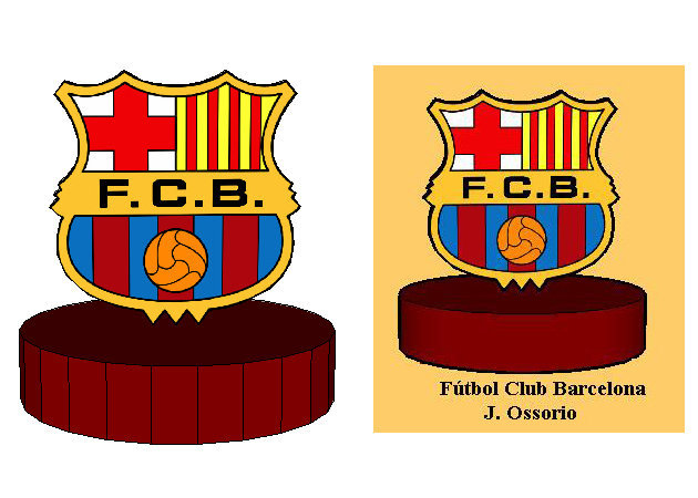 Logo FC Barcelona - Kit168 Đồ Chơi Mô Hình Giấy Download Miễn Phí - Free  Papercraft Toy