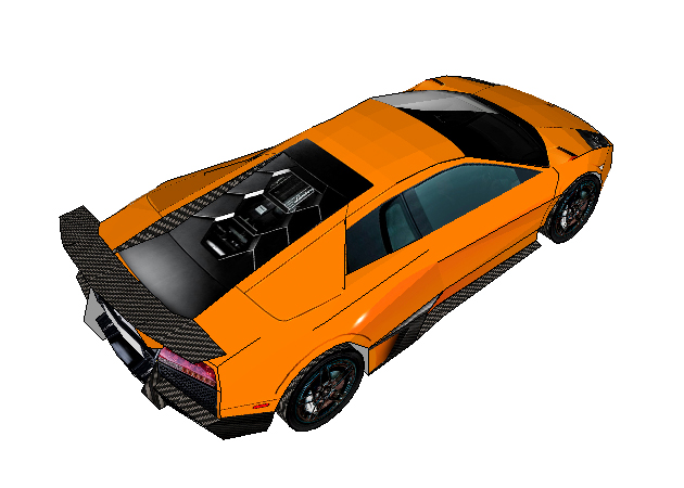 Lamborghini Murcielago - Kit168 Đồ Chơi Mô Hình Giấy Download Miễn Phí -  Free Papercraft Toy