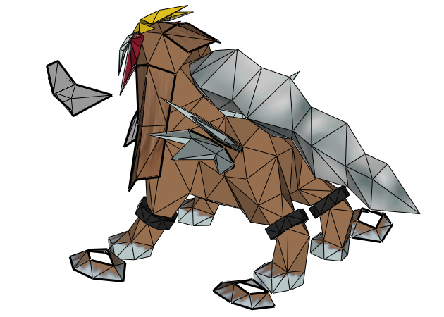 Pokemon Entei - Kit168 - Shop Đồ Chơi Mô Hình Giấy Papercraft Toy