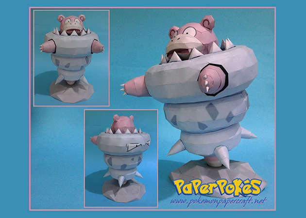 Pokemon Mega Slowbro - Kit168 Đồ Chơi Mô Hình Giấy Download Miễn Phí - Free  Papercraft Toy