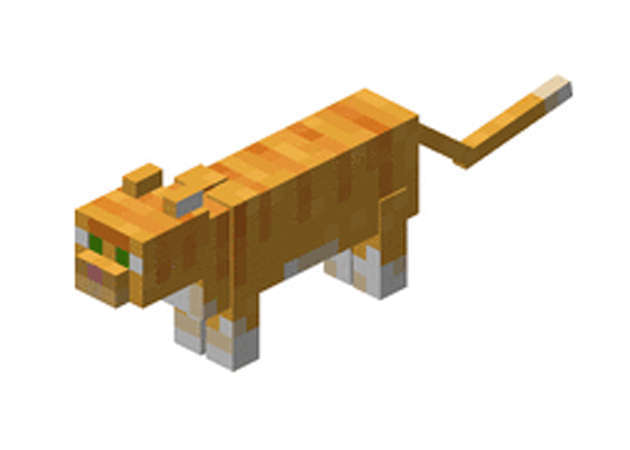 minecraft papercraft tabby cat