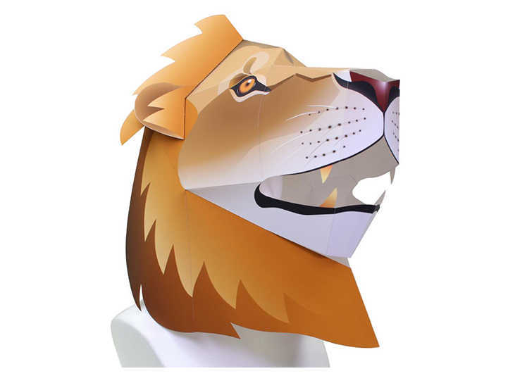 Mặt Nạ Đầu Sư Tử - Kit168 Đồ Chơi Mô Hình Giấy Download Miễn Phí - Free  Papercraft Toy