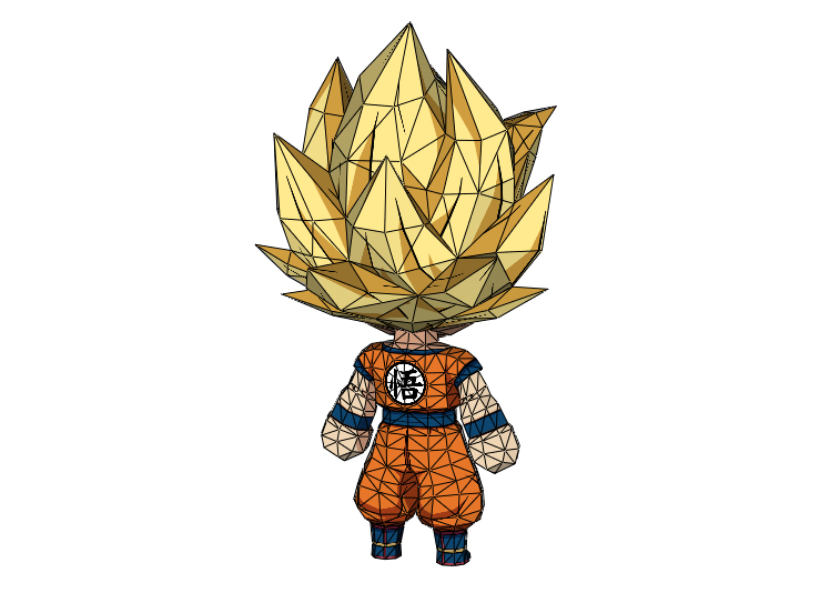 goku-ssj-dragon-ball-2 - Kit168 Đồ Chơi Mô Hình Giấy Download Miễn ...