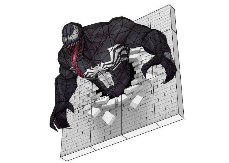 Trang trí tường nhà của bạn với bức tranh venom-3d-wall-hanging-2 đẹp mắt và sinh động. Với kỹ thuật in ấn 3D độc đáo, hình ảnh Venom sẽ trở nên sống động và đầy mạnh mẽ. Đặt sản phẩm này trong không gian phòng khách hoặc phòng ngủ sẽ tạo ra không gian ấn tượng và độc đáo.