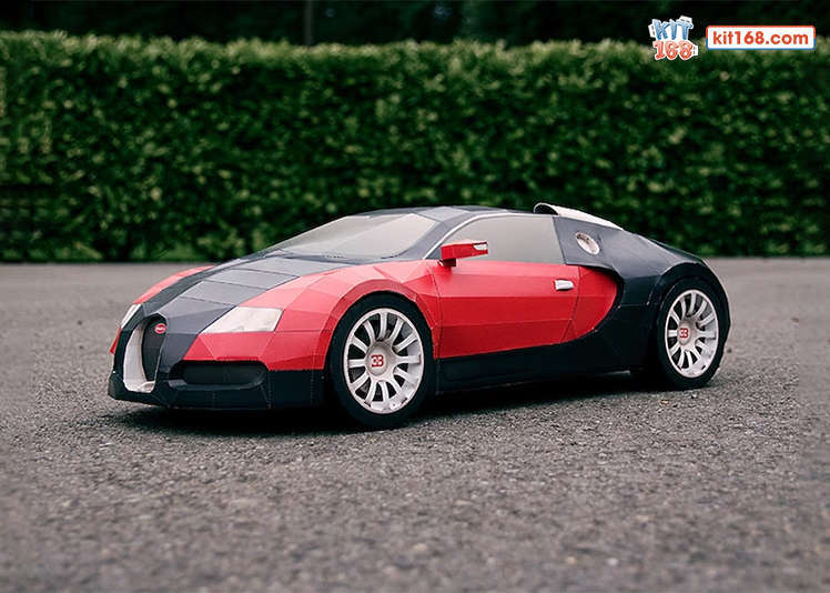 Bugatti Veyron ver 2 - Kit168 - Shop Đồ Chơi Mô Hình Giấy Papercraft Toy