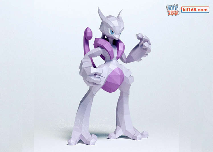 Pokemon Mega Mewtwo X polygon - Kit168 - Shop Đồ Chơi Mô Hình Giấy ...